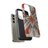 Silver Feather Compass - Impact Resistant Phone Case